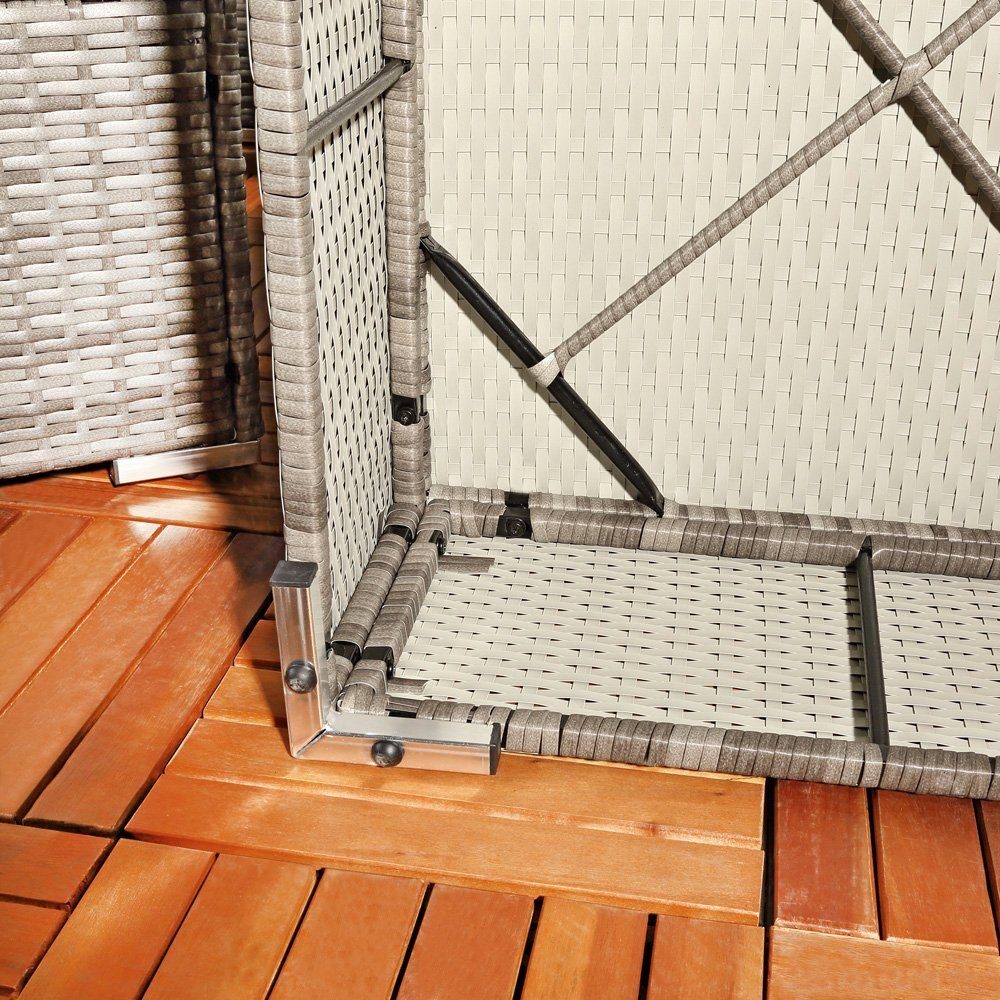 Melko Gartenlounge-Set Gartengarnitur Lounge Polyrattan 5tlg. Sitzgruppe Gartenset, (Set), Schraub-Ausgleich-Standfüße