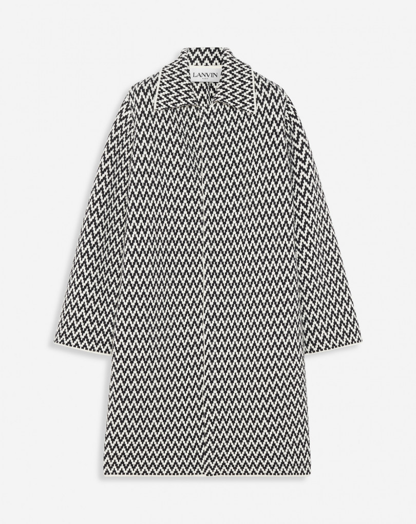 MANTEAU CHEVRON CURB EN LAINE MÉRINOS
