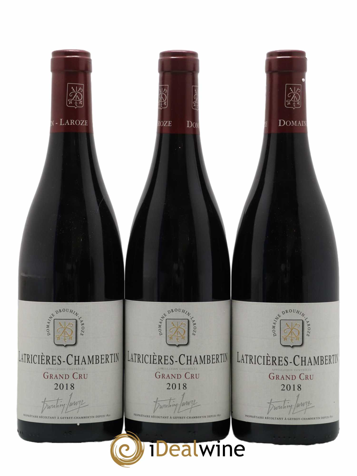 Latricières-Chambertin Grand Cru Domaine Drouhin-Laroze  2018 - Lot de 3 Bouteilles