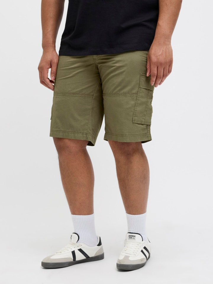 JACK & JONES PLUS Cargo Shorts in Olive Night günstig kaufen