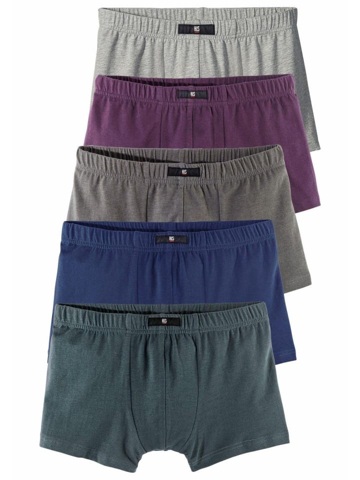 H.I.S Boxer in petrol, grau-meliert, blau, aubergine, grau günstig kaufen