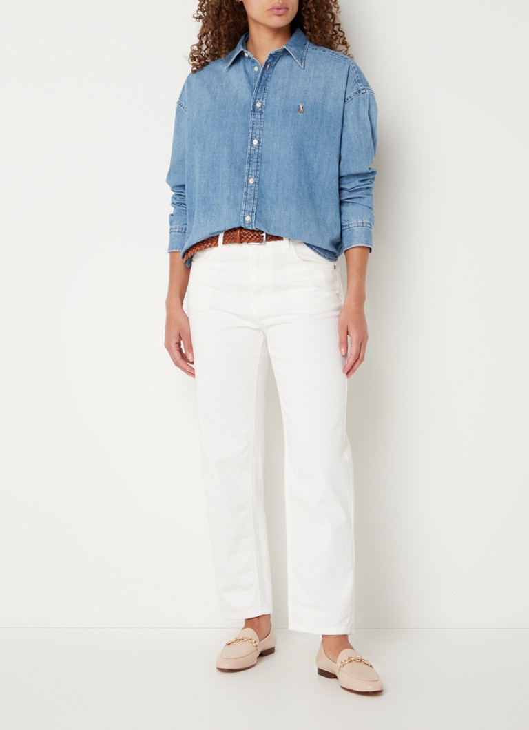 Ralph Lauren denim blouse with logo embroidery