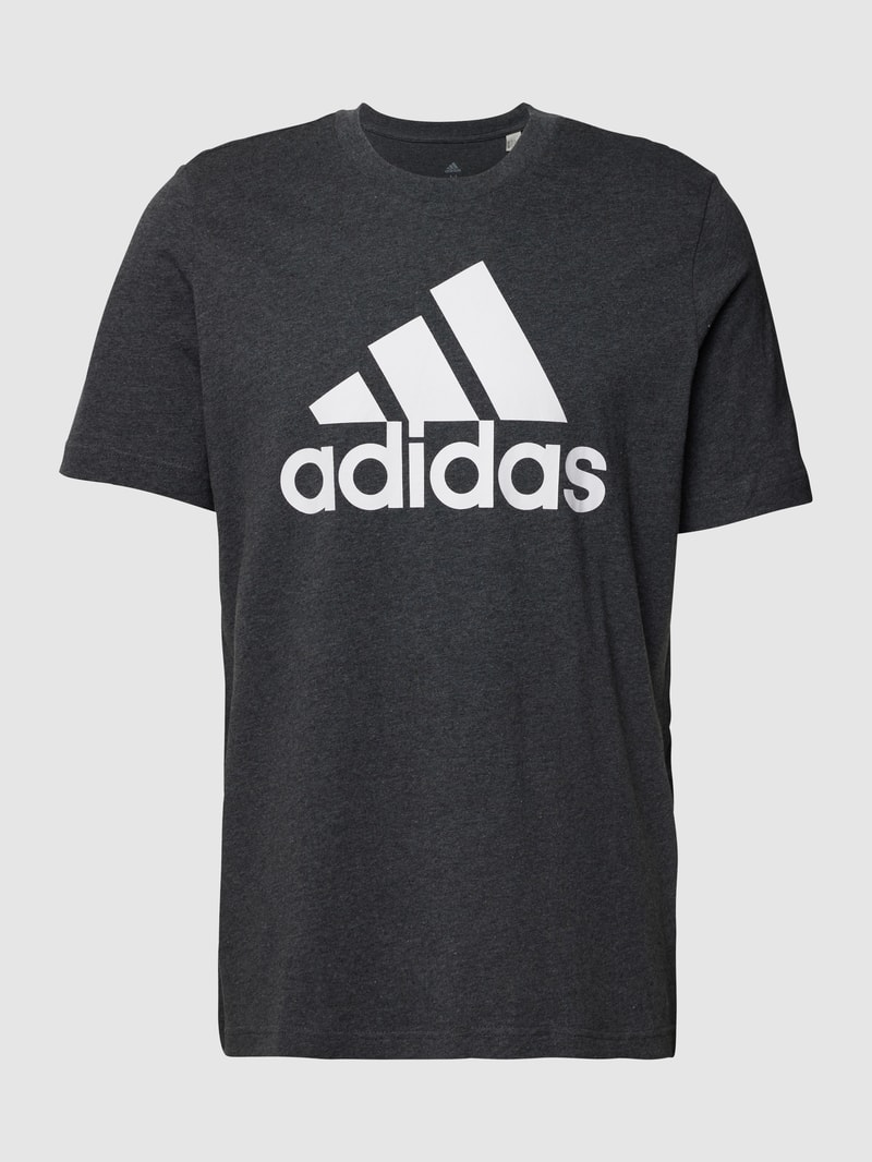 T-Shirt mit Label-Print in graphit
