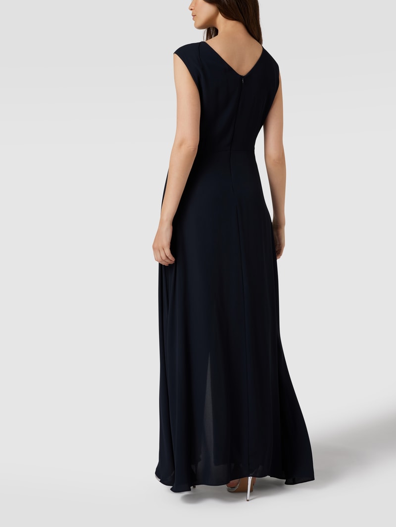 Jumpsuit mit Rundhalsausschnitt in dunkelblau