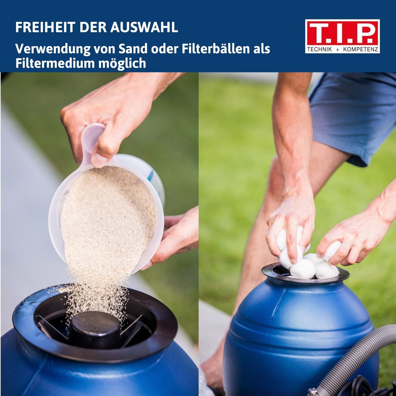 T.I.P. T.I.P. SPF 370 F Poolfilteranlage, Durchfluss max.: 7.000 l/h, Leistung: 550 W