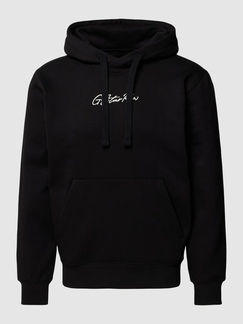 Hoodie mit Label-Stitching Modell 'Autograph' in schwarz
