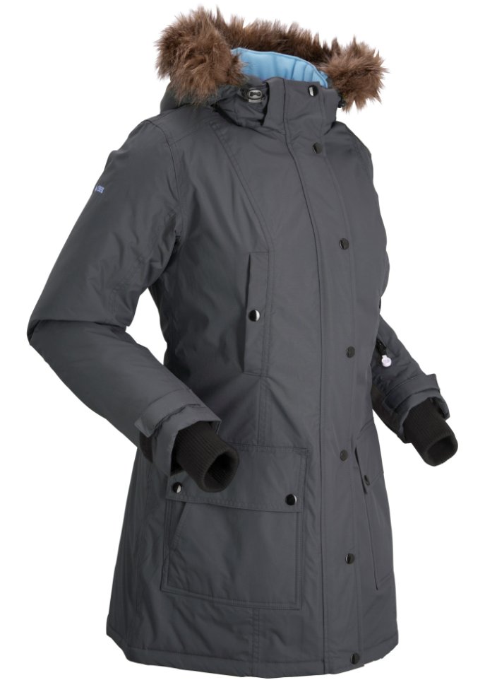 Funktions-Outdoor-Longjacke mit Kapuze