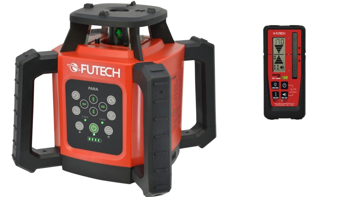Futech 052.02G.4M Para zeleni rotacijski laser + prijemnik Quattro MM