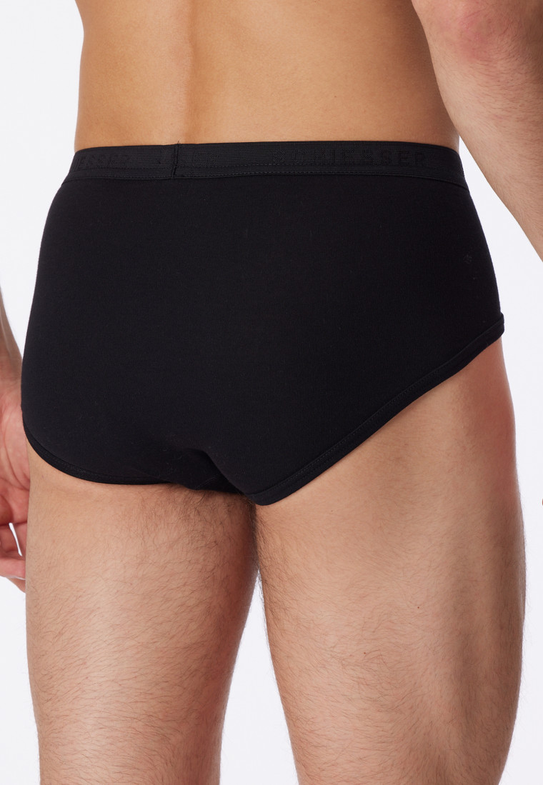 Sportslip mit Eingriff Feinripp schwarz - Original Classics