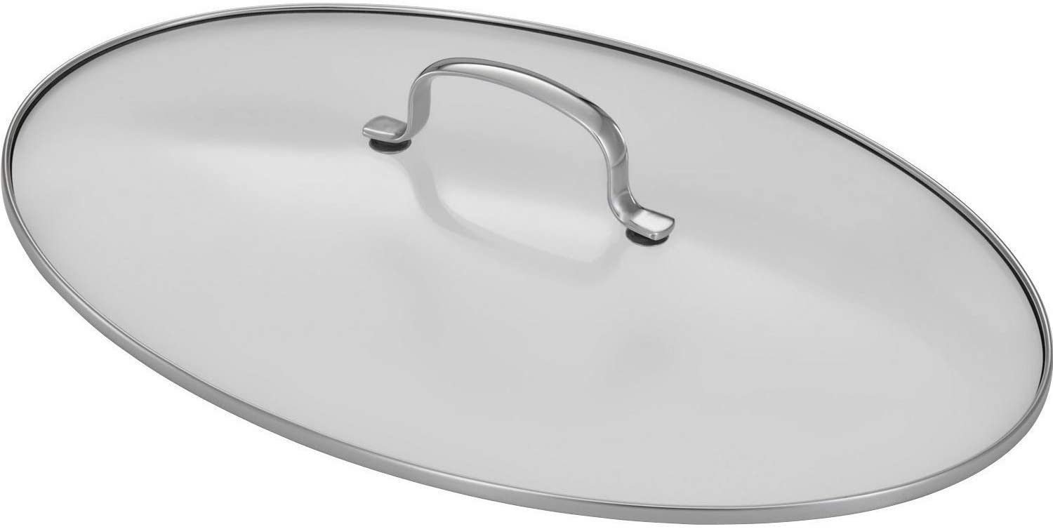 RÖSLE Kochtopf RÖSLE Bräter oval 38cm Elegance Edelstahl / Glasdeckel 8 Liter 13150
