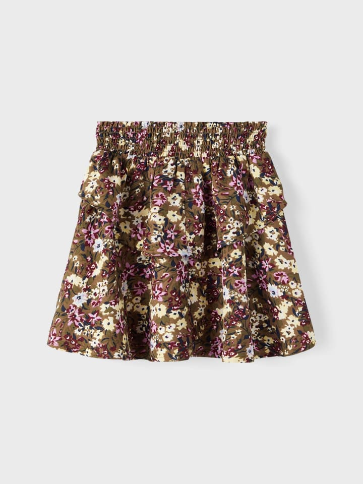name it Blumenprint Falten Rock mit Gummibund NKFNELLY in Braun günstig kaufen