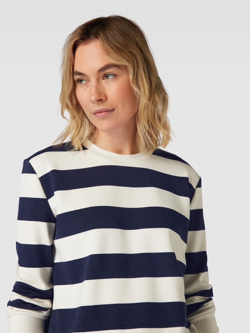 Pullover mit Streifenmuster in dunkelblau