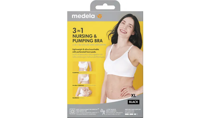 Medela 3-in-1 Hands-free Bra schwarz, Gr. XL schwarz
