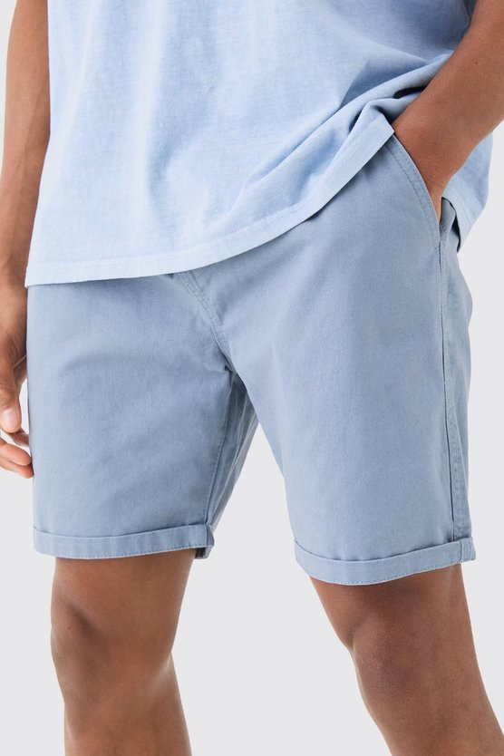 Slim-Fit Bermuda-Shorts mit elastischem Bund