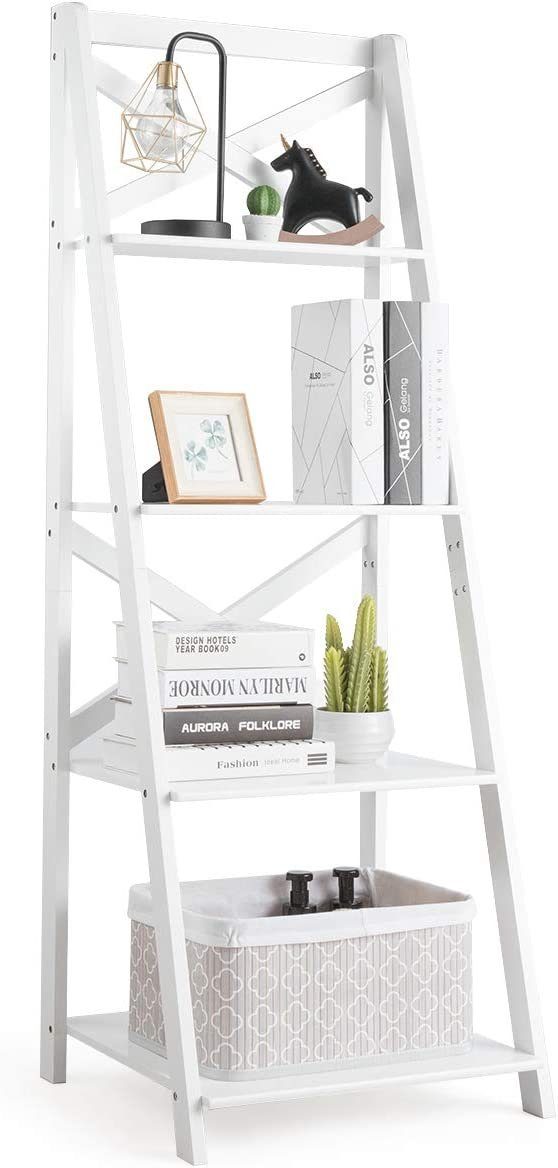 KOMFOTTEU Bücherregal Treppenregal, 1-tlg., für Wohnzimmer,Küche