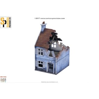 Destroyed Terrace House (28 mm)
