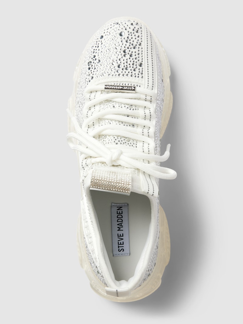 Sneaker mit Ziersteinbesatz Modell 'MAXIMA' in offwhite