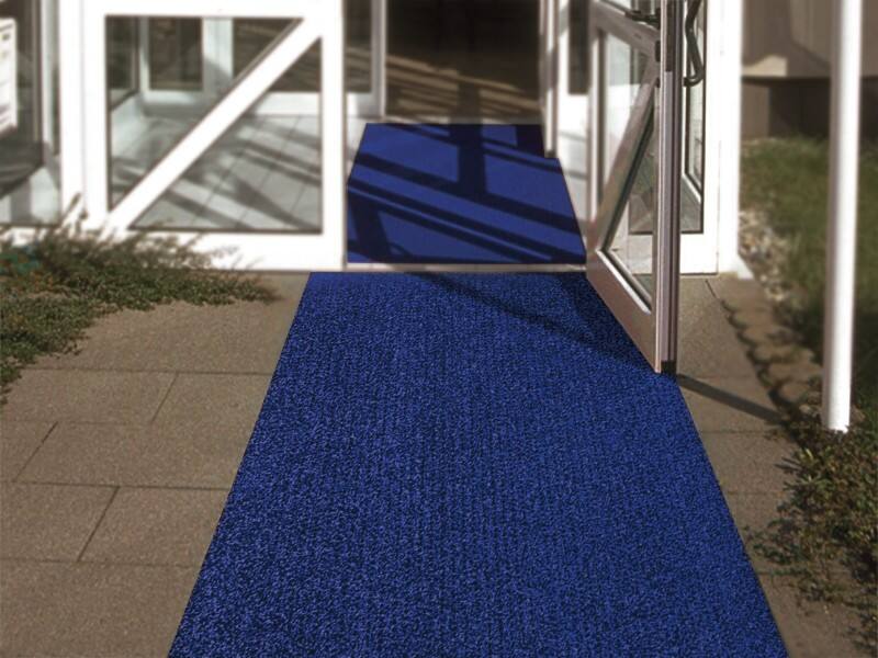 etm Sicherheitsmatte PES, Glasgarn, PVC Blau 1200 x 3000 mm
