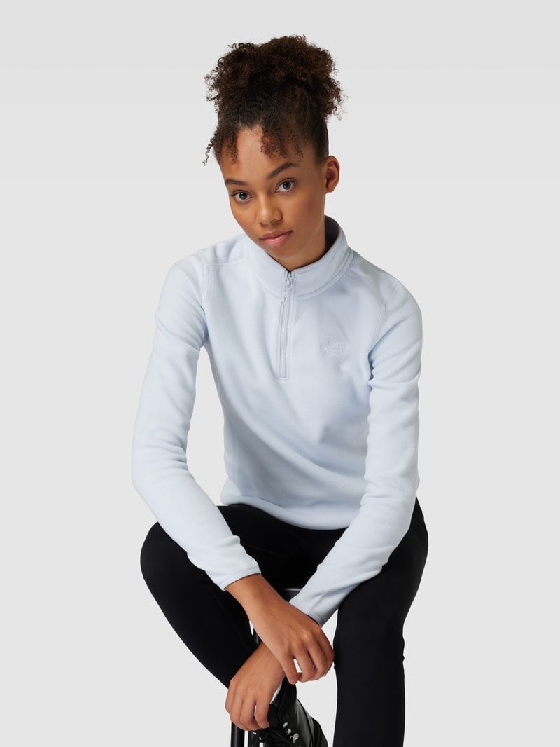 Sweatshirt mit Label-Stitching Modell 'DUSTY' in hellblau