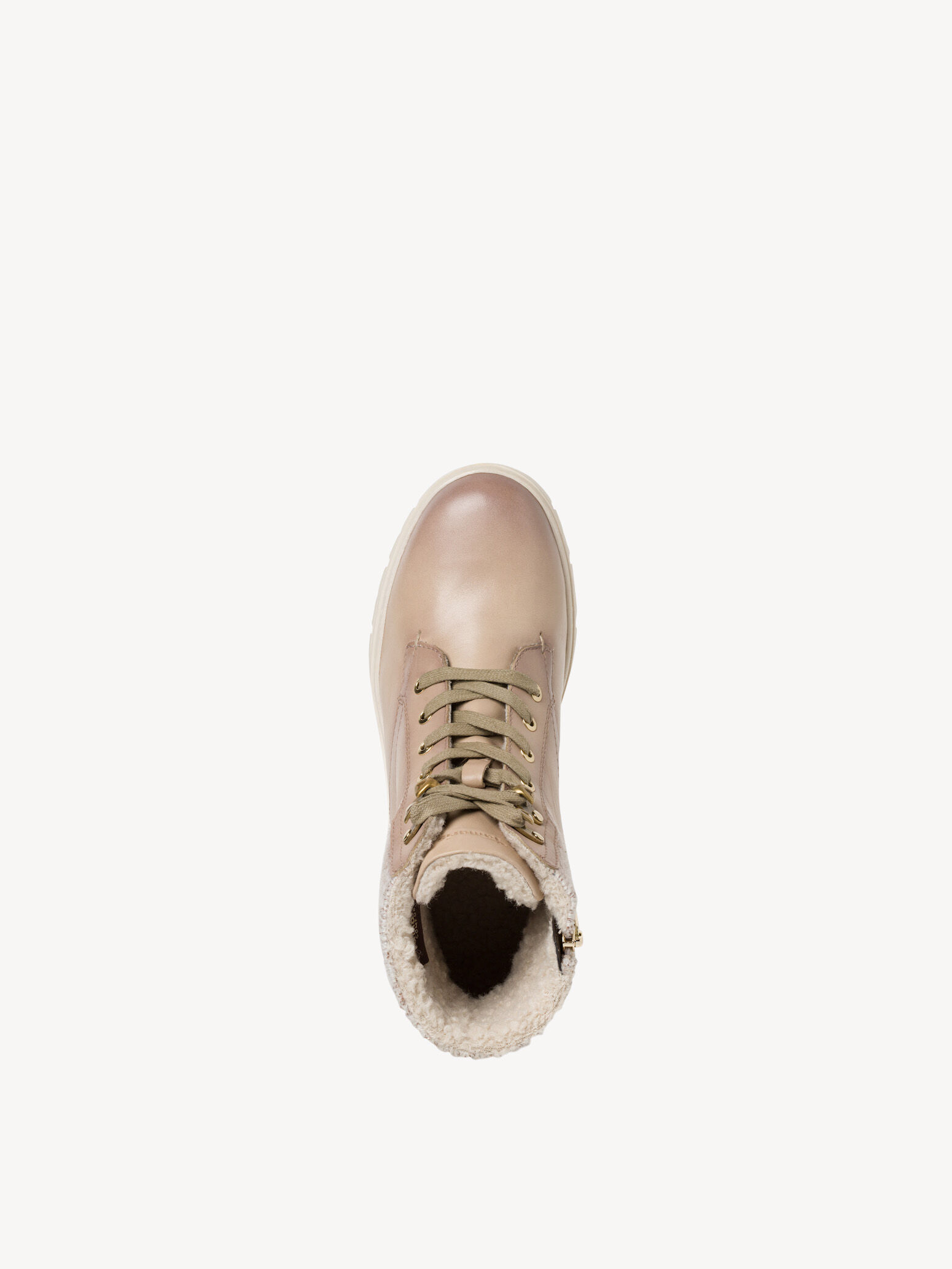Bottine en cuir - beige