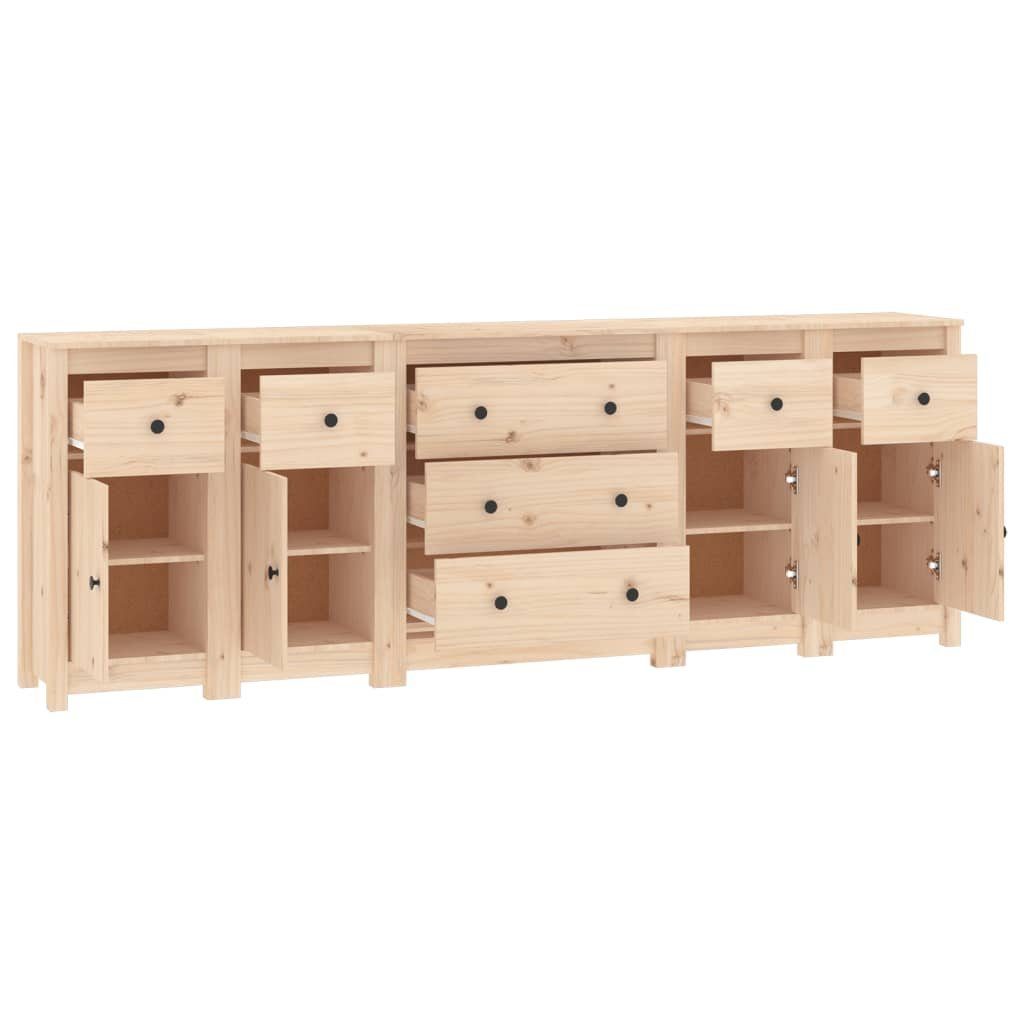 vidaXL Sideboard Sideboard 230x35x80 cm Massivholz Kiefer (1 St)