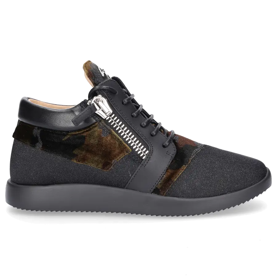 Giuseppe Zanotti - Sneaker high RUNNER Logo schwarz olive - oliv