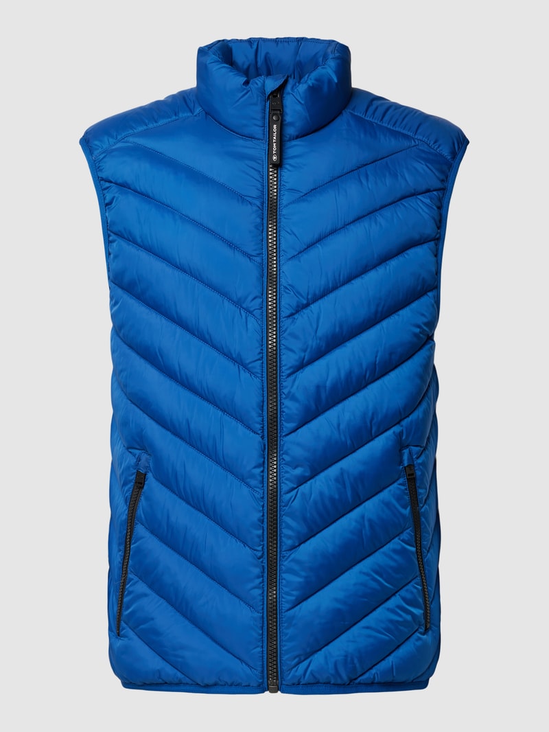 Steppweste mit Stehkragen in royalblau