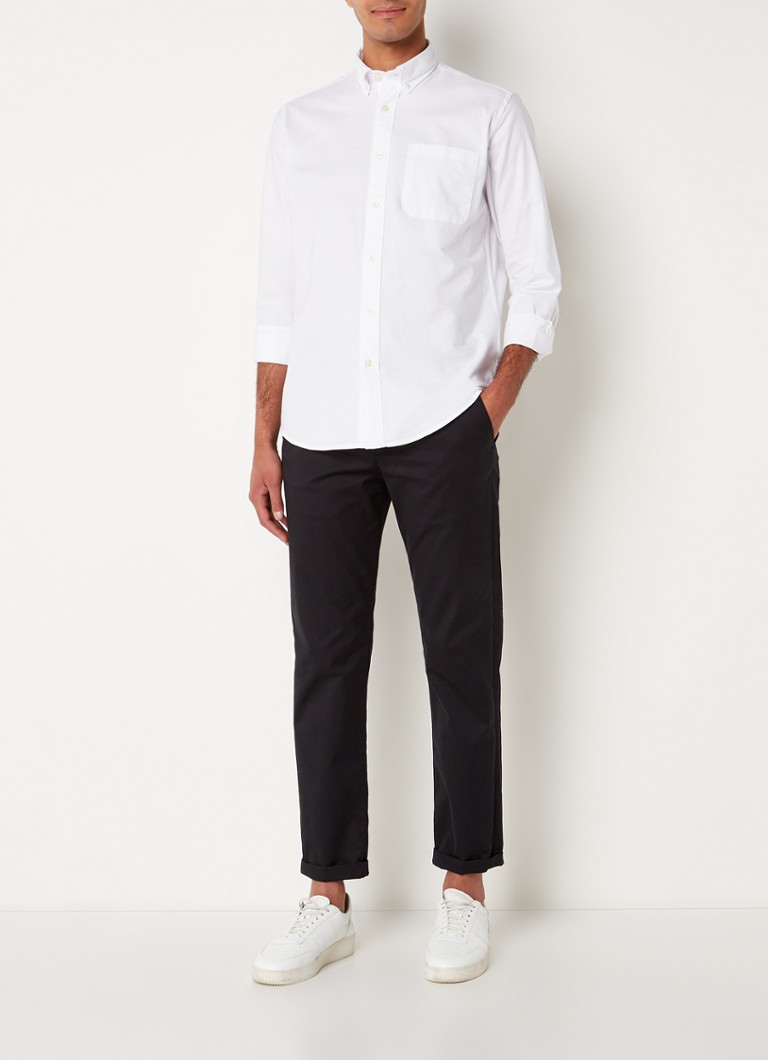 Selected Homme Regrick -oranssin mallinen luomupuuvillapaita rintataskulla