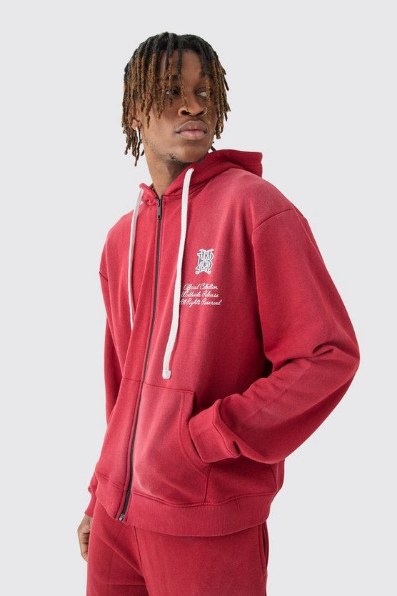 Tall kastiger Oversize Hoodie mit Dark Tropics Print