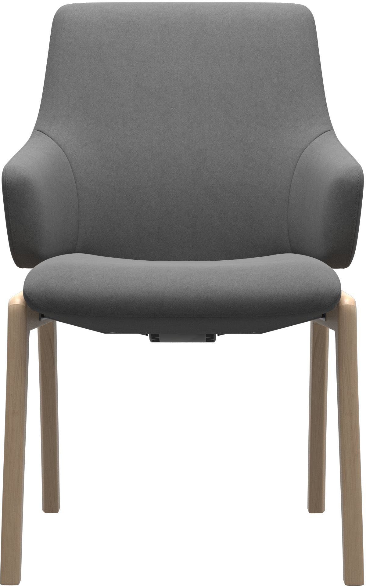 Stressless® Polsterstuhl Laurel, Low Back mit Armlehne, Größe L, mit abgerundeten Beinen in Walnuss