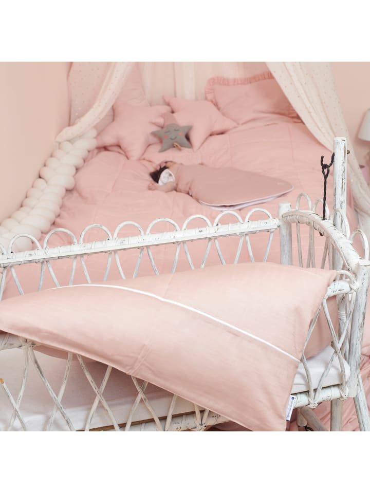 nordic coast company  Hochwertige Babybettwäsche in Altrosa 80x80 cm günstig kaufen 80x80 cm