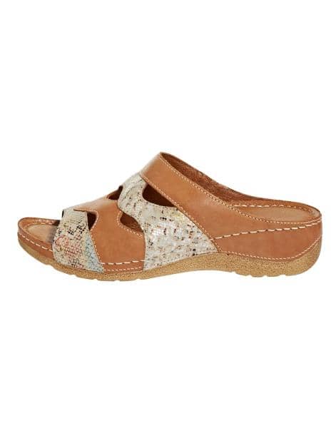 Pantoletten mit buntem Print