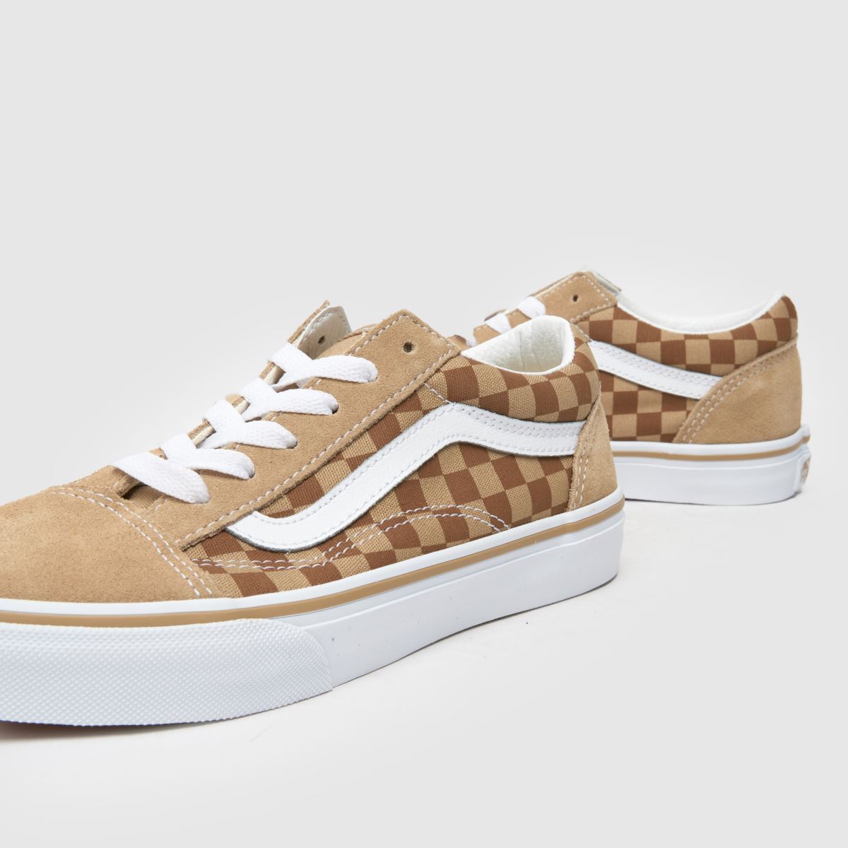 Vans beige & bruna old skool ungdomsskor