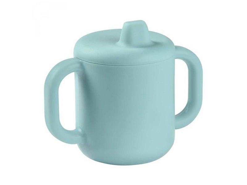 Tasse d'apprentissage silicone bleu
