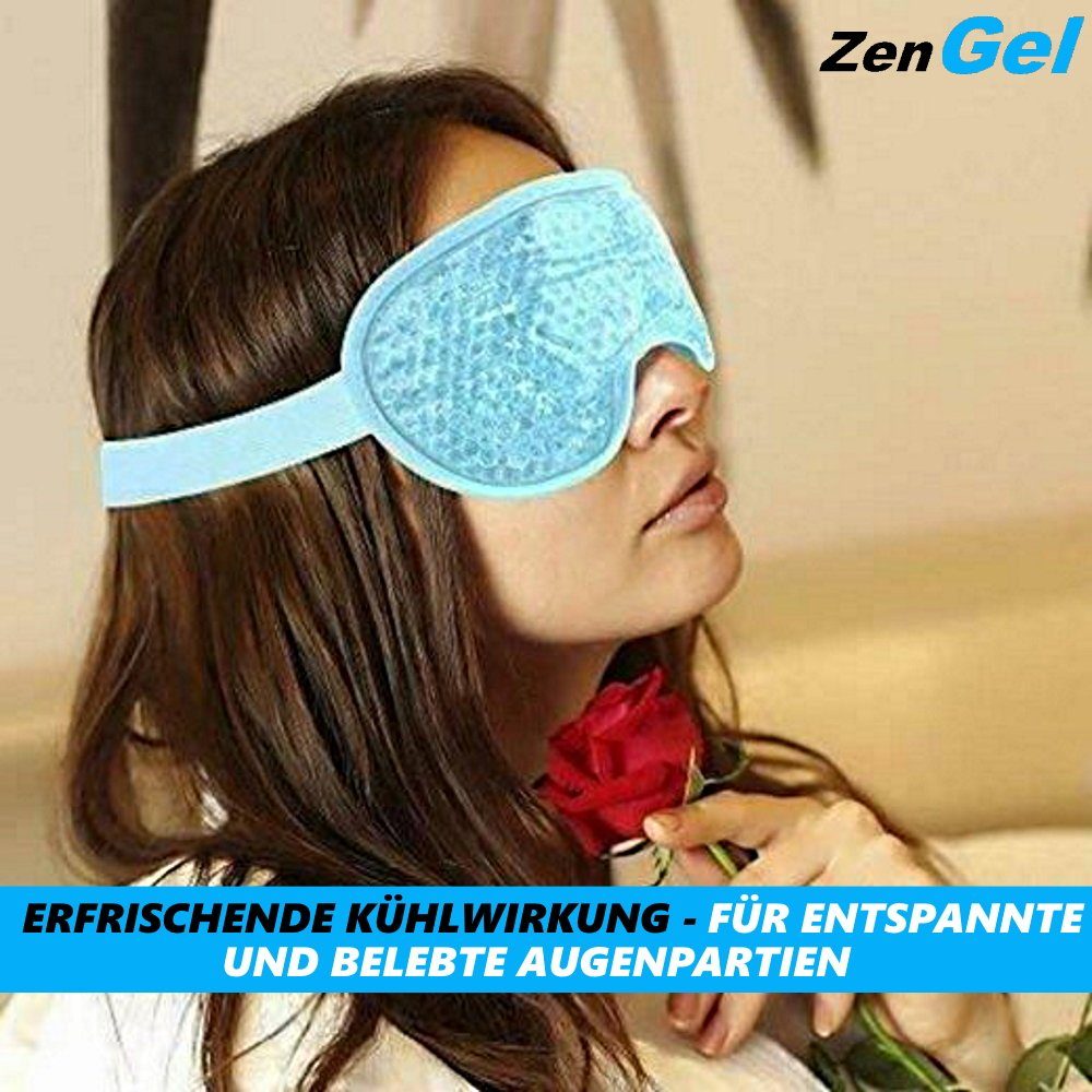 MAVURA Augenmaske ZenGel Wiederverwendbare Augenmaske Gel Schlafmaske Augengelmaske, Kühlkissen Kühl kissen kühlende Maske Kühlmaske Kühlgelkissen