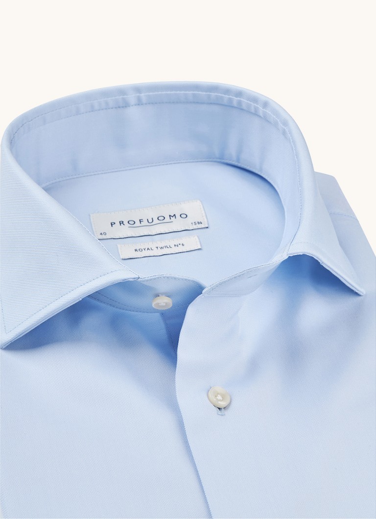 Profuomo Svetlo modra slim fit srajca s širokim ovratnikom