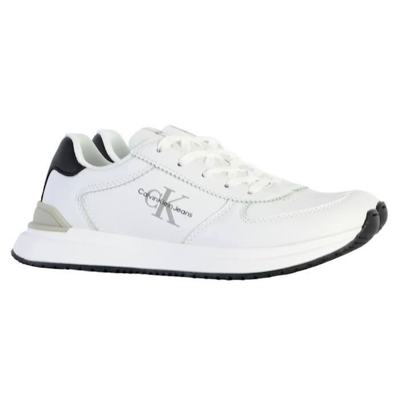 Basket à Lacets Juniors Calvin Klein Jeans Low Cut Lace Up blanc