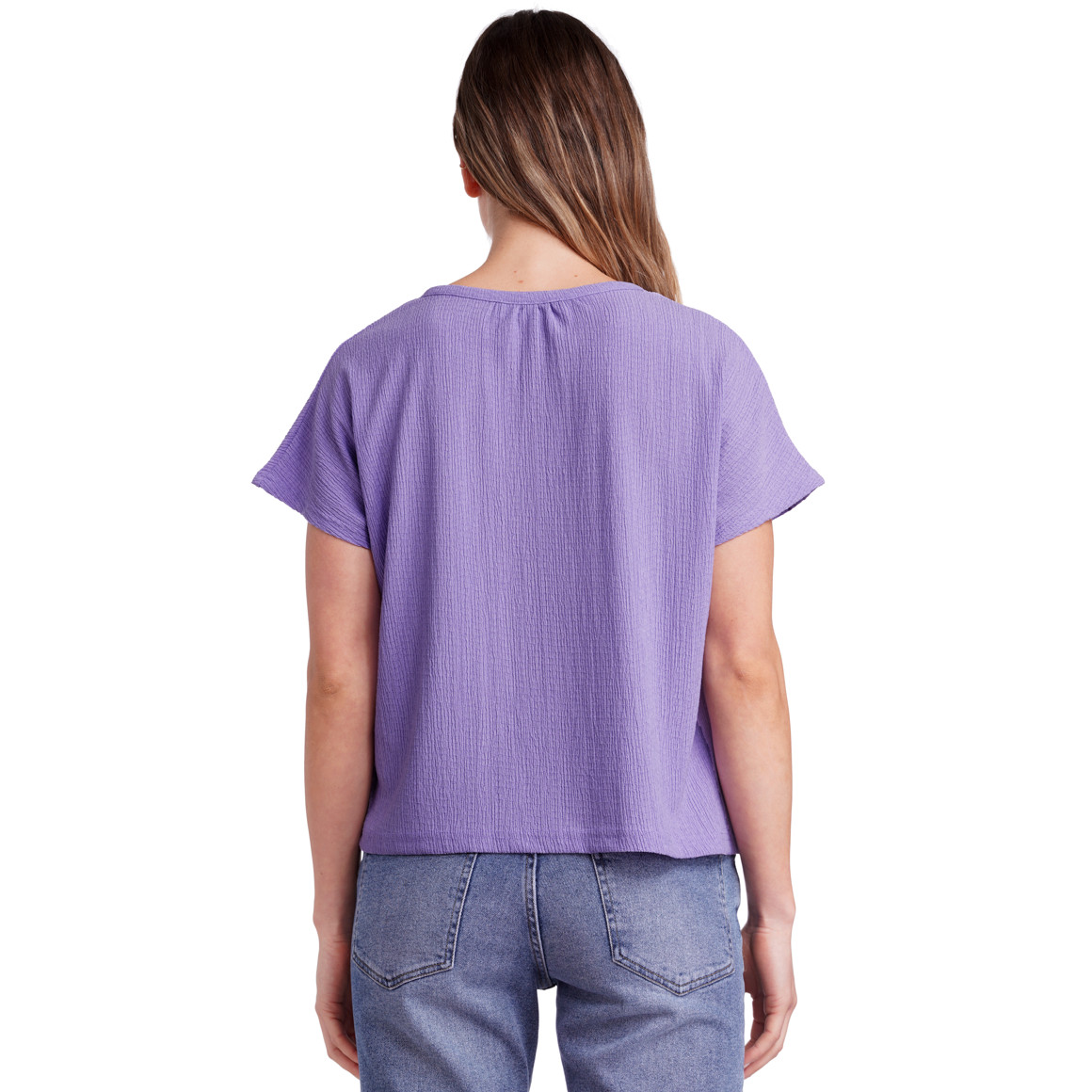 Damen Bluse mit gekreppter Struktur