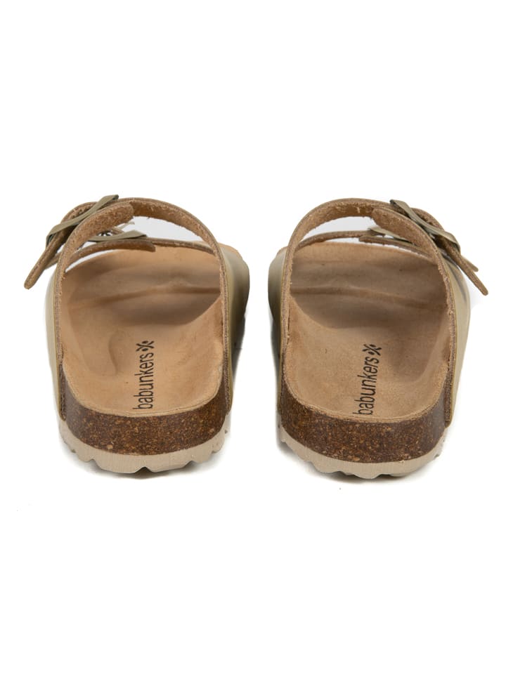 BABUNKERS Family Pantoletten in Beige günstig kaufen