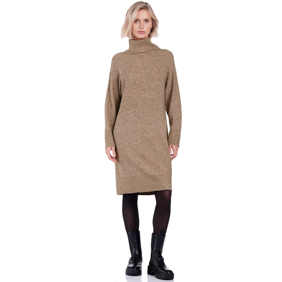 Damen Strickkleid mit Rollkragen