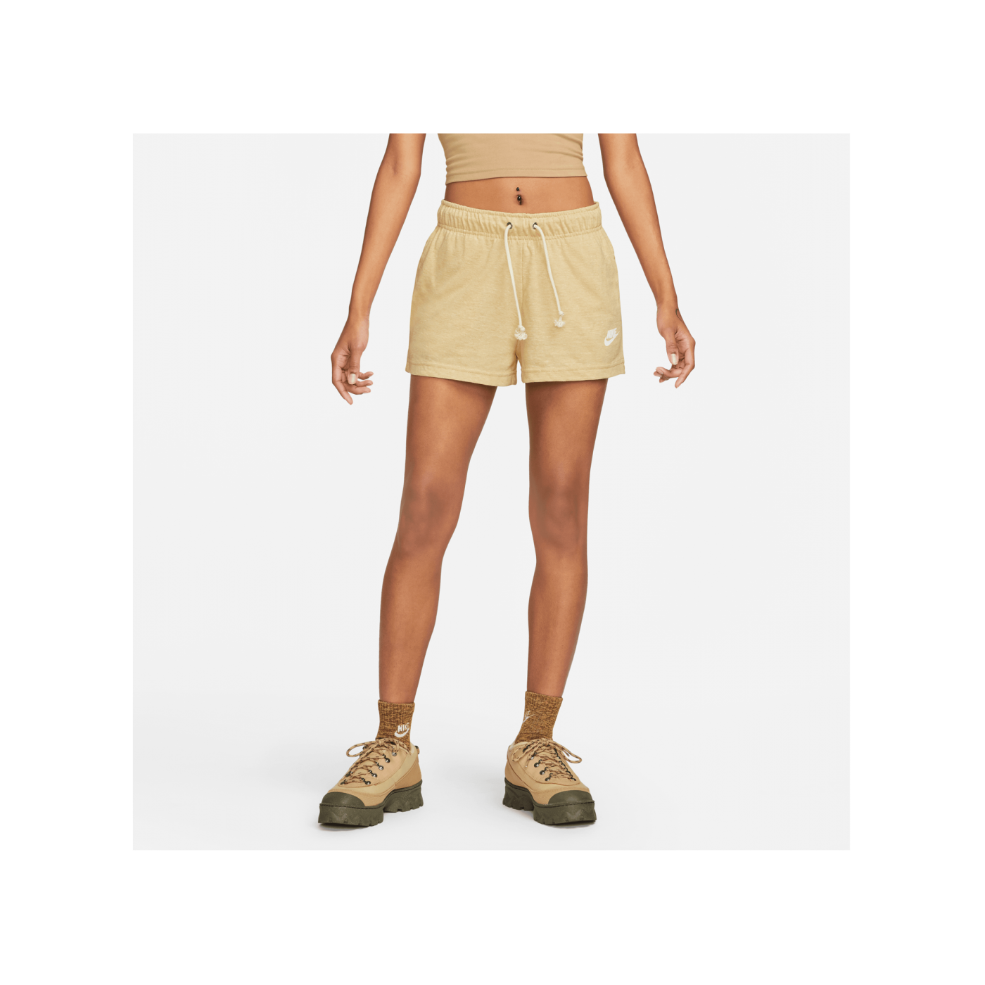 Nike Gym Vintage Short Damen Braun Weiss F252