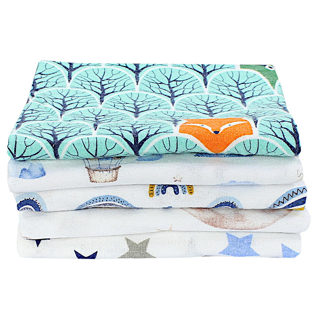 Baby Moltontücher Flanellwindeln 70x80 5er Set für Kinder
