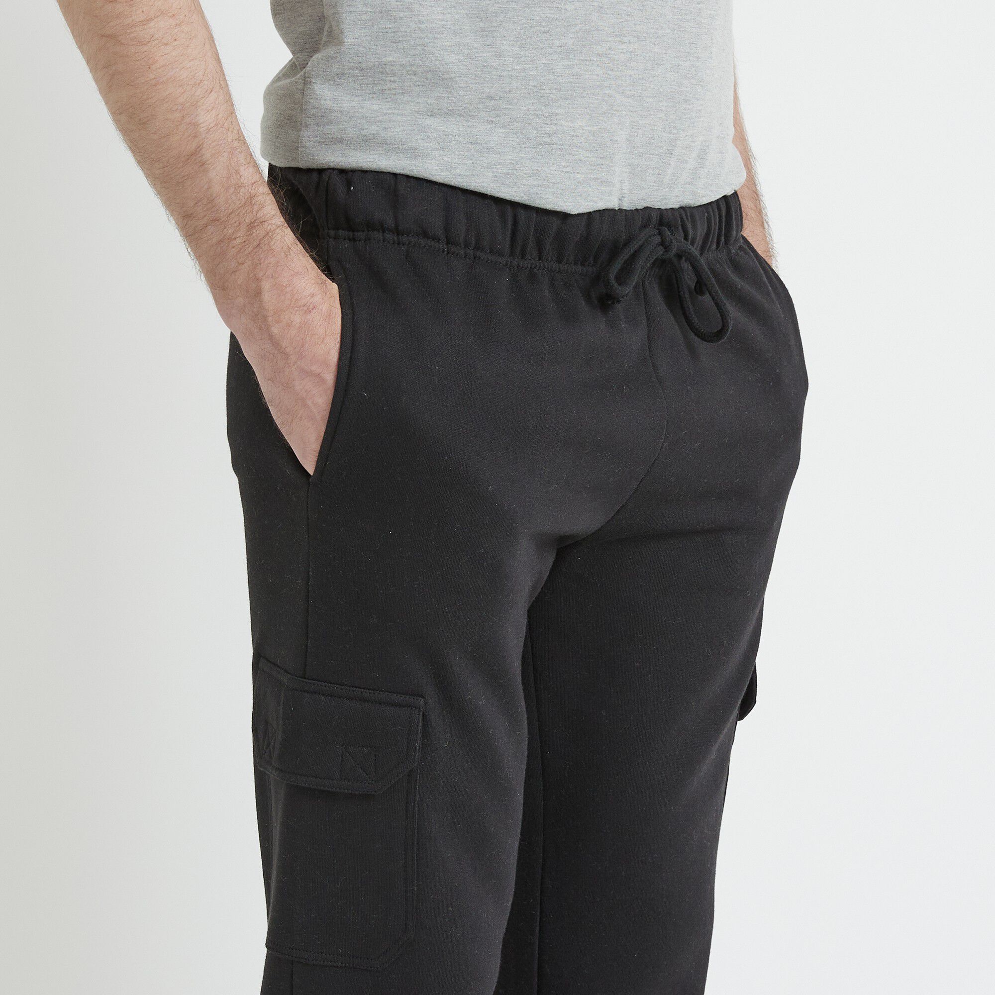 Pantalon molleton cargo bas resserrés