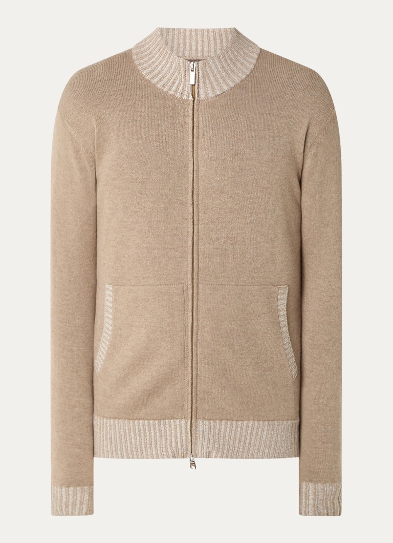 Cardigan Boggi Milano tricotat fin cu amestec de lână