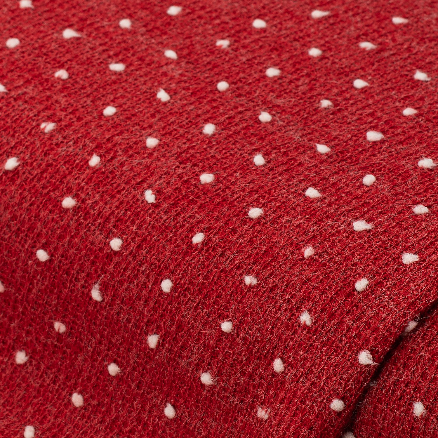 Strickstoff mit Noppen, rot/weiß