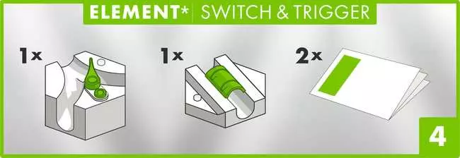 GraviTrax POWER Element Switch & Trigger - Kugelbahn-Erweiterung für Kinder ab 8 Jahren