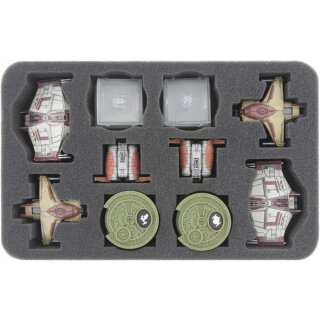 Feldherr 40 mm Schaumstoffeinlage für Star Wars X-WING Kimogila-Jäger, Scurrg H-6 Bomber und Quadjumper