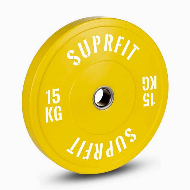 SUPRFIT Bumper Plates Colored White Logo (Paar) Hantelscheiben