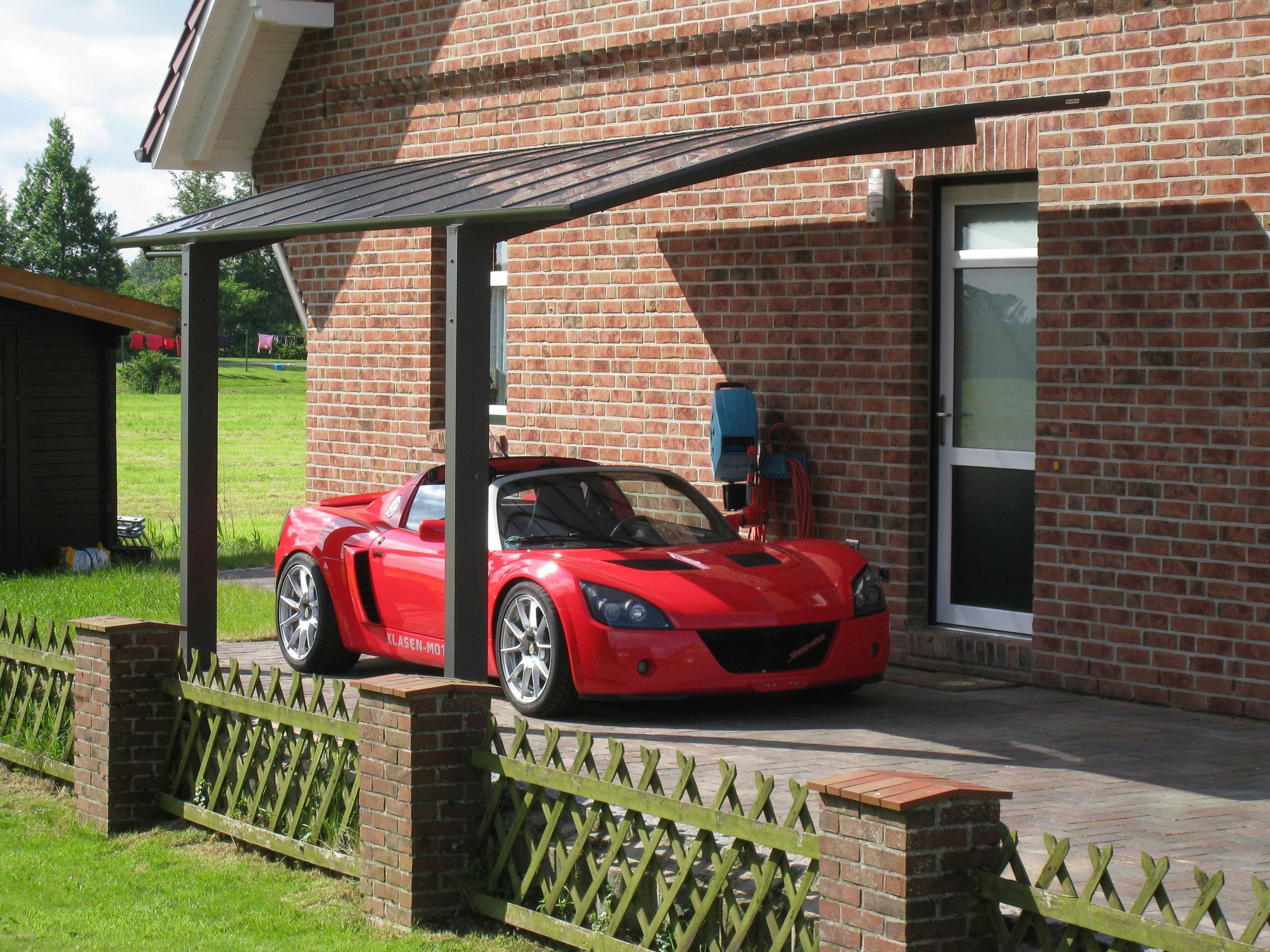 Ximax Einzelcarport Portoforte Typ 60 Standard-mattbraun, BxT: 270x495 cm, 240 cm Einfahrtshöhe, Aluminium