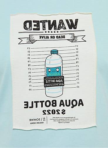 SOMWR T-Shirt T-Shirt With Square Slim Straw Print